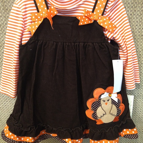 NWT 24 Month Rare Too Toddler Thanksgiving Dress - Picture 1 of 5